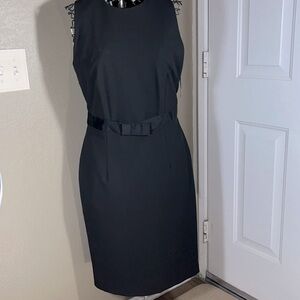 NWT Elegant Black Pencil Sleeveless Zip Dress Sz 10